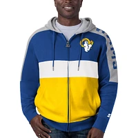 Men's Starter Royal Los Angeles Rams Playoff - Hoodie Full-Zip Jacket