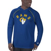 Men's Starter Royal Los Angeles Rams Raglan - Long Sleeve Hoodie T-Shirt