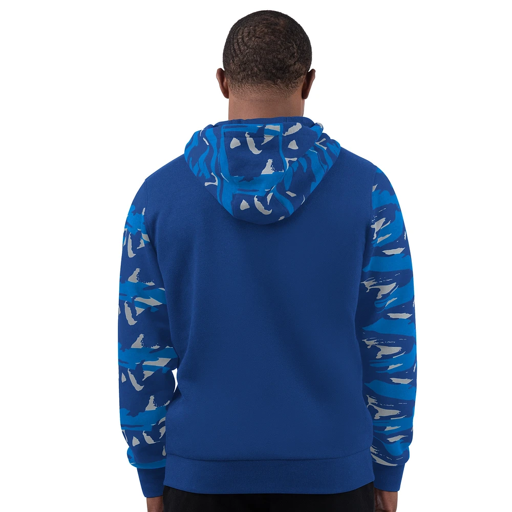 Sweat à capuche zippé pour homme Starter Royal Los Angeles Rams Thursday Night Gridiron