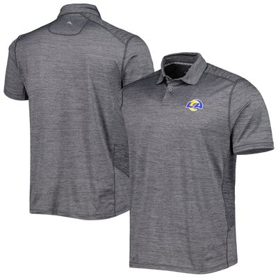 Men's Tommy Bahama Charcoal Los Angeles Rams Delray Frond IslandZone Polo