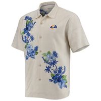 Men's Tommy Bahama Cream Los Angeles Rams Azule Oasis Button-Up Shirt