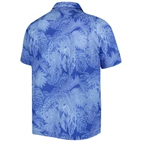 Men's Tommy Bahama Royal Los Angeles Rams Coast Luminescent Fronds Camp IslandZone Button-Up Shirt