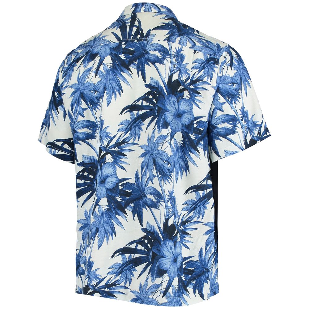 Men's Tommy Bahama Royal Los Angeles Rams Sport Harbor Island Hibiscus Camp Button-Up Shirt