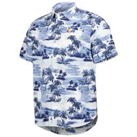 Men's Tommy Bahama Royal Los Angeles Rams Sport Tropical Horizons Button-Up Shirt