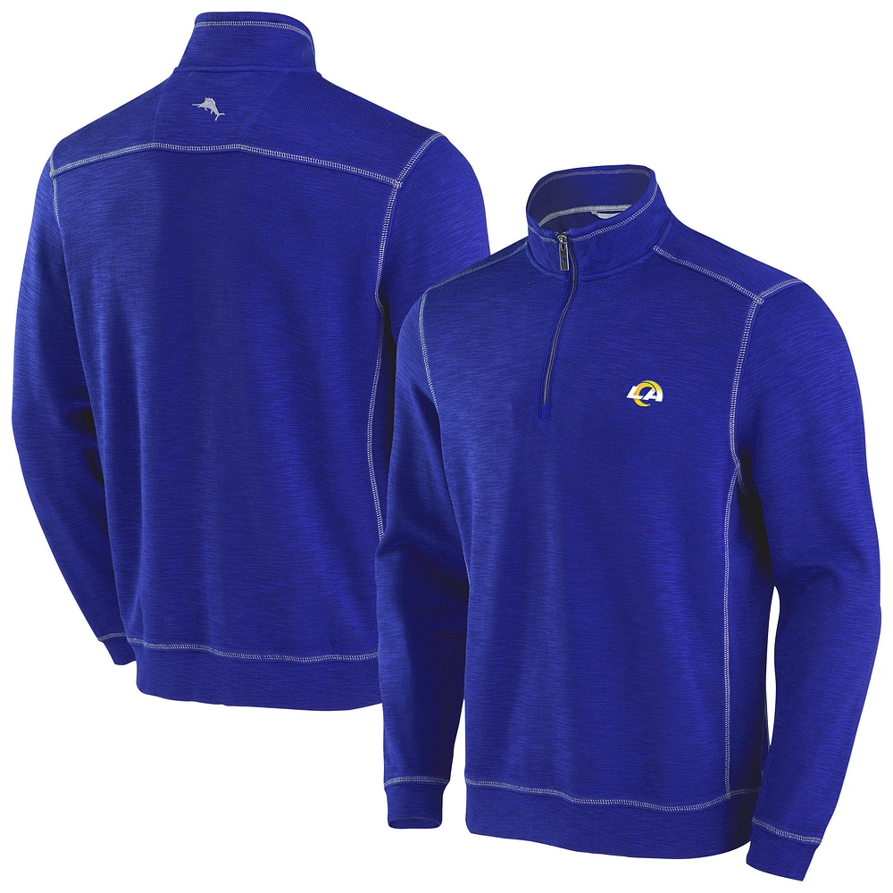 Sweat-shirt zippé à manches longues Tommy Bahama Royal Los Angeles Rams Tobago Bay pour homme