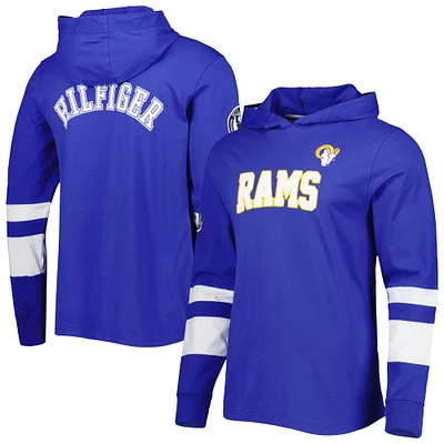 Men's Tommy Hilfiger Royal/White Los Angeles Rams Alex Long Sleeve Hoodie T-Shirt