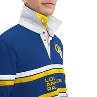 Men's Tommy Hilfiger Royal Los Angeles Rams Cory Varsity Rugby Long Sleeve T-Shirt