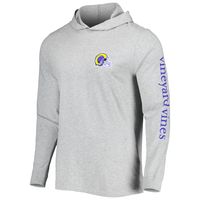 Men's Vineyard Vines Heathered Gray Los Angeles Rams Local Long Sleeve Hoodie T-Shirt