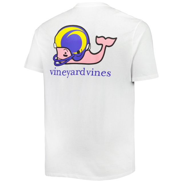 T-shirt pour homme Vineyard Vines blanc Los Angeles Rams Big & Tall Helmet