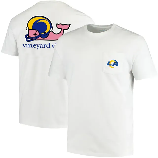 Men's Vineyard Vines White Los Angeles Chargers Whale Helmet Team Long Sleeve T-Shirt Size: Small