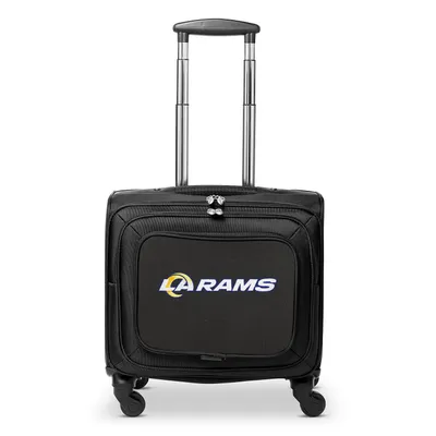 Los Angeles Rams MOJO 14'' Laptop Overnighter Wheeled Bag- Black