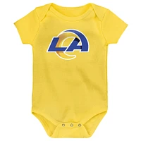 Newborn & Infant Los Angeles Rams Team Starter 3-Pack Bodysuit Set