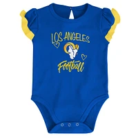 Ensemble de body deux pièces Los Angeles Rams Too Much Love pour nouveau-né et bébé Royal/doré