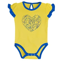 Newborn & Infant Royal/Gold Los Angeles Rams Too Much Love Two-Piece Bodysuit Set