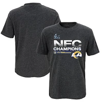 Preschool Fanatics Heathered Charcoal Los Angeles Rams 2021 NFC Champions Locker Room Trophy Collection T-Shirt