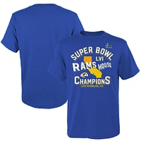 Preschool Fanatics Royal Los Angeles Rams Super Bowl LVI Champions Hard Count Hometown T-Shirt