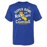 Preschool Fanatics Royal Los Angeles Rams Super Bowl LVI Champions Hard Count Hometown T-Shirt