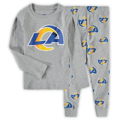 Los Angeles Rams Preschool Long Sleeve T-Shirt & Pants Sleep Set - Gray