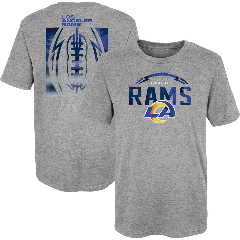 Preschool Heathered Gray Los Angeles Rams Blitz Ball T-Shirt