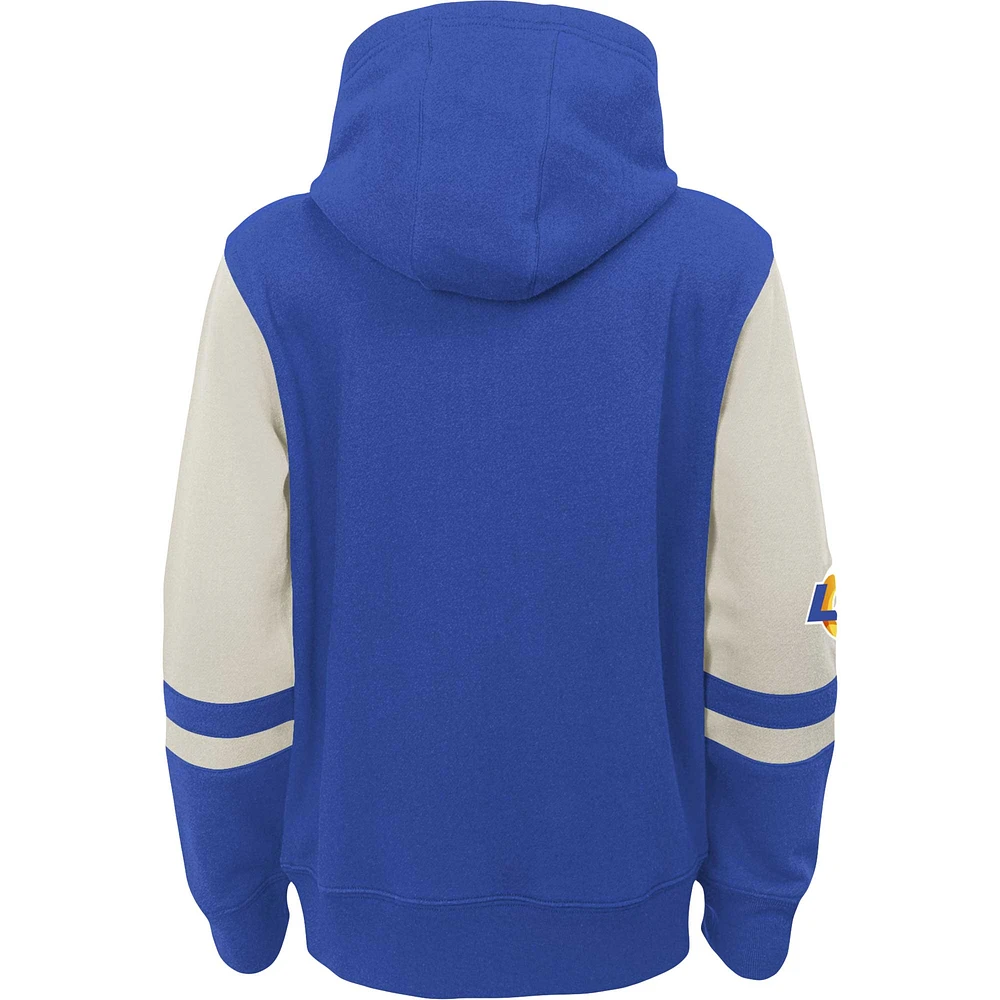 Preschool Royal Los Angeles Rams Stadium Color Block Full-Zip Hoodie