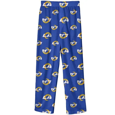 Los Angeles Rams FOCO Colorblock Mesh V-Neck & Shorts Set - Royal