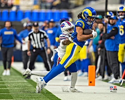 Puka Nacua Los Angeles Rams Unsigned Week 14 Toe Tap Sideline Catch vs. Buffalo Bills Photograph