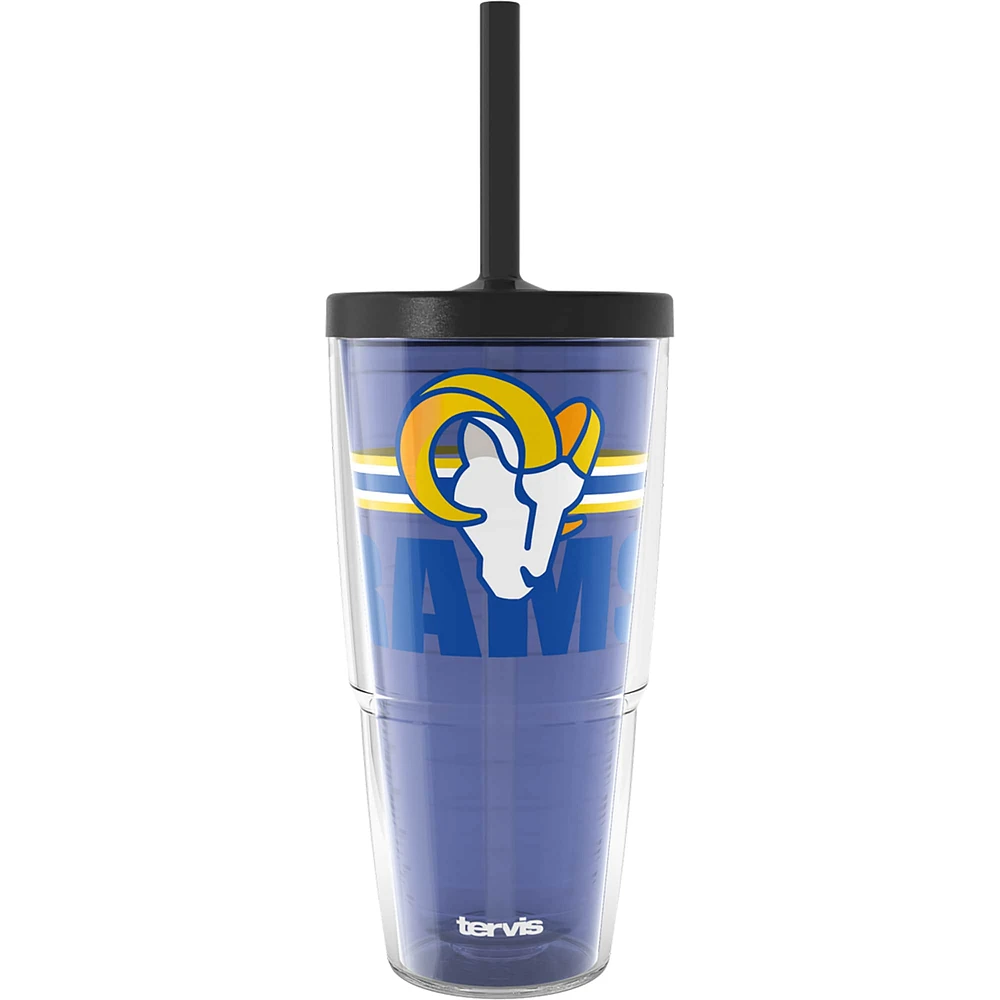 Gobelet classique Tervis Los Angeles Rams de 24 oz avec couvercle à paille Go the Distance