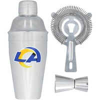 The Memory Company Los Angeles Rams Ensemble shaker, passoire et doseur en acier inoxydable