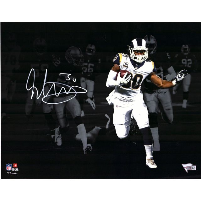 Todd Gurley Los Angeles Rams a autographié la photographie de projecteur 11"x 14"