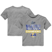 T-shirt de la collection trophées du Super Bowl LVI des Rams Los Angeles, gris chiné Fanatics pour tout-petits