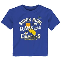 T-shirt pour tout-petits Fanatics Royal Los Angeles Rams Super Bowl LVI Champions Hard Count Hometown