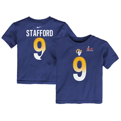 Matthew Stafford Los Angeles Rams Nike Toddler Super Bowl LVI Name & Number T-Shirt - Royal