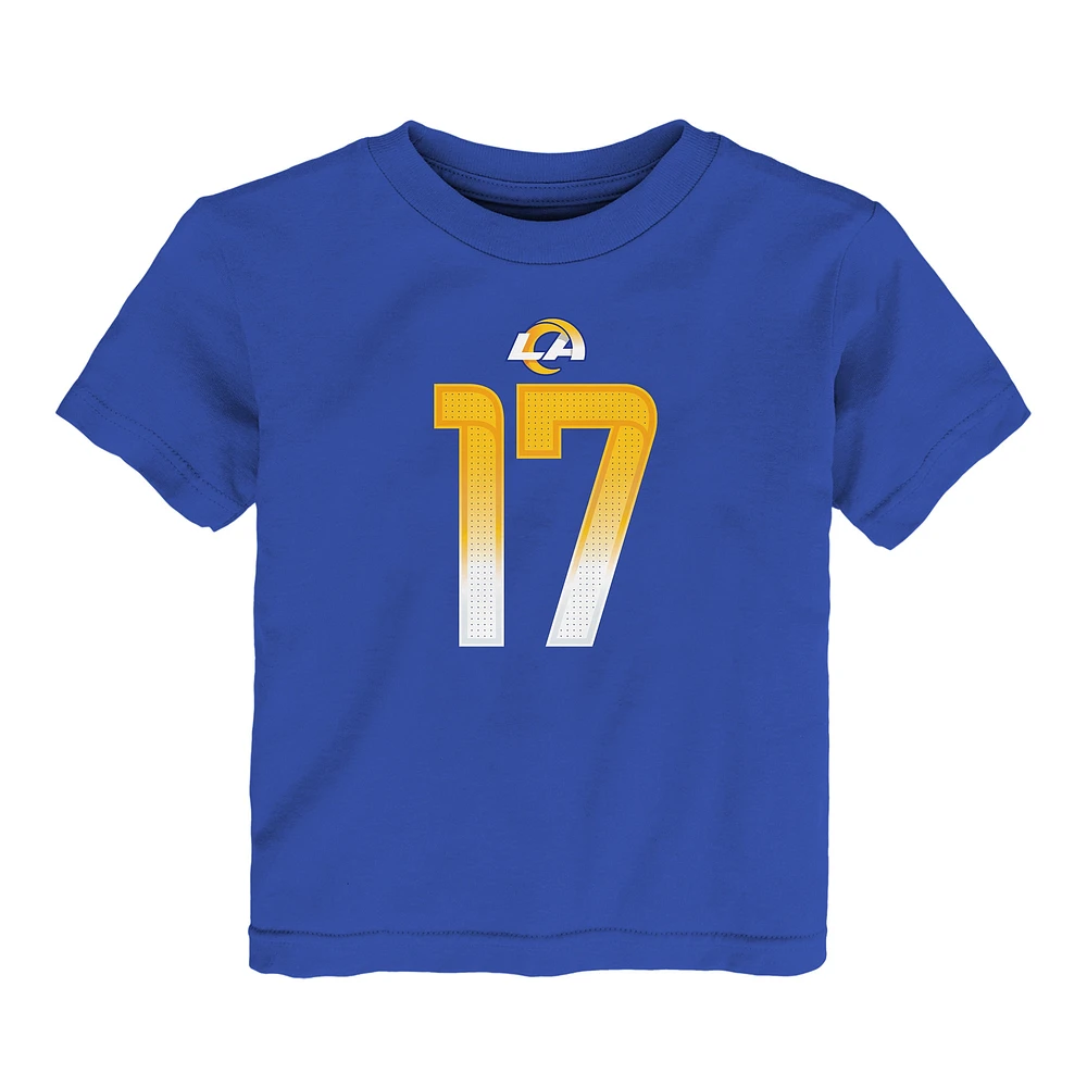 T-shirt Nike Puka Nacua Royal pour tout-petit avec nom et numéro de joueur des Los Angeles Rams