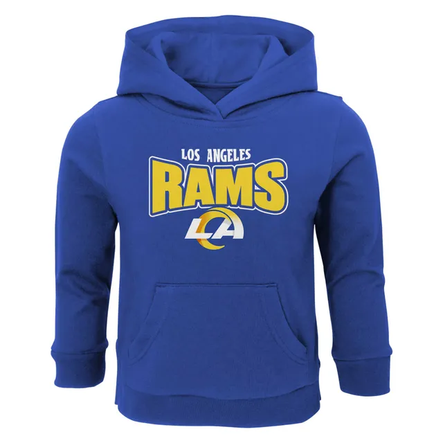 47 Los Angeles Rams Heather Gray Gridiron Lace-Up Pullover Hoodie