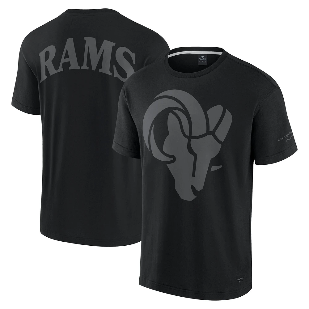 T-shirt unisexe Fanatics noir emblématique des Los Angeles Rams Elements