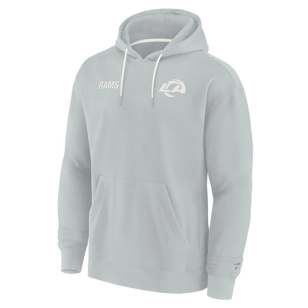 Sweat à capuche unisexe Fanatics gris Los Angeles Rams Elements en polaire super douce