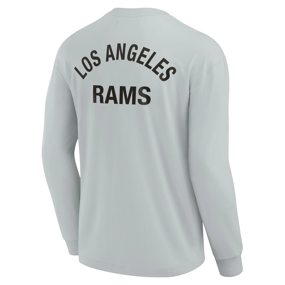 T-shirt unisexe Fanatics gris Los Angeles Rams Elements super doux à manches longues