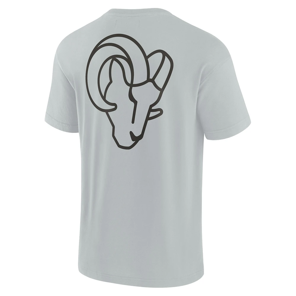 T-shirt unisexe Fanatics gris Los Angeles Rams Elements super doux à manches courtes