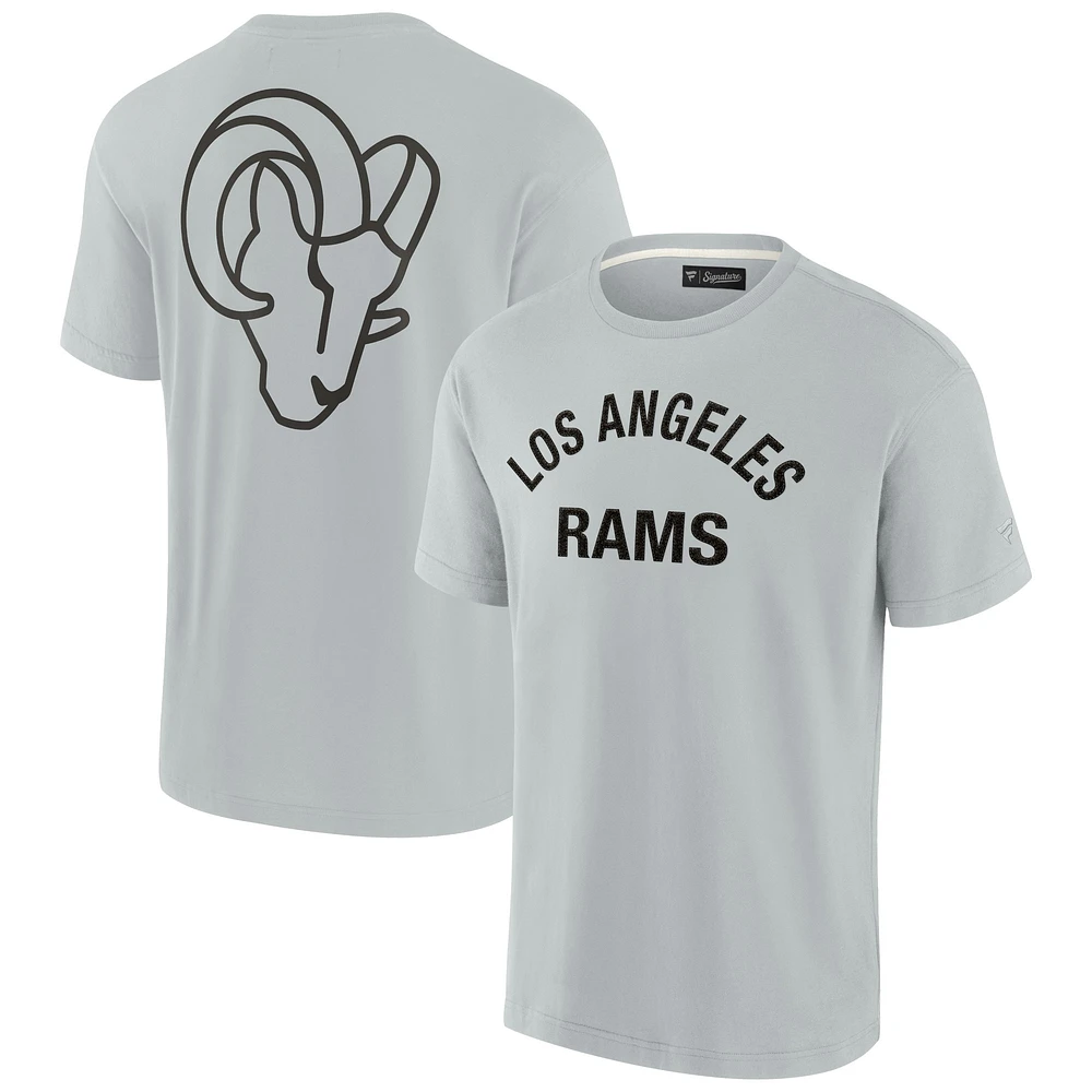 T-shirt unisexe Fanatics gris Los Angeles Rams Elements super doux à manches courtes