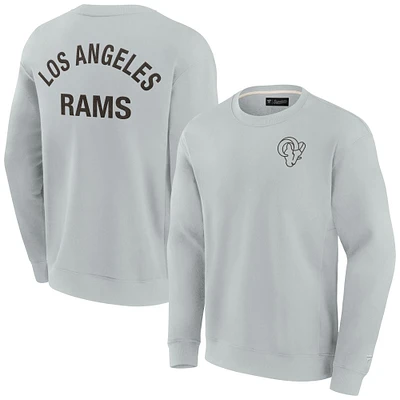 Unisex Fanatics Gray Los Angeles Rams Super Soft Pullover Crew Sweatshirt