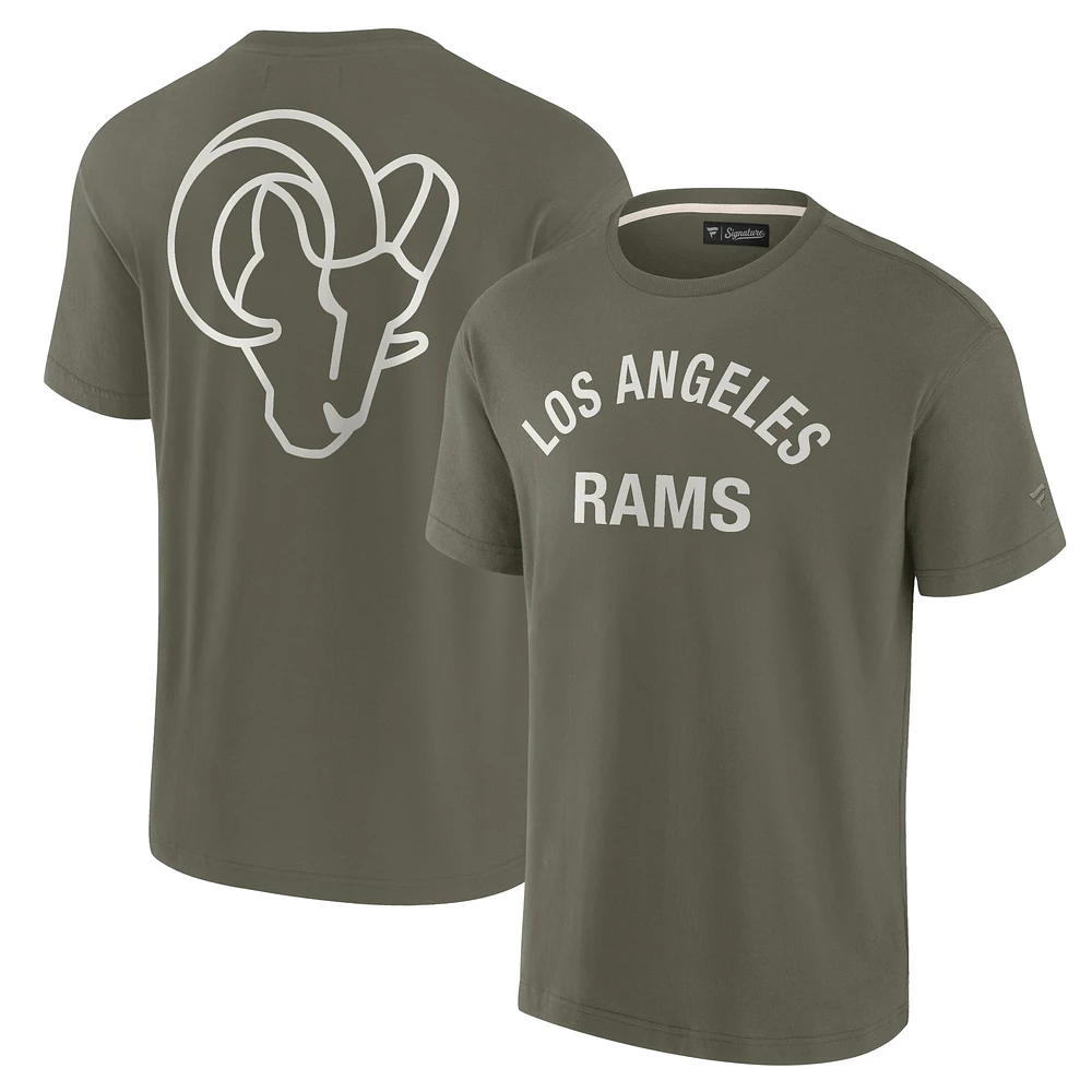 T-shirt unisexe Fanatics Olive Los Angeles Rams Elements super doux à manches courtes