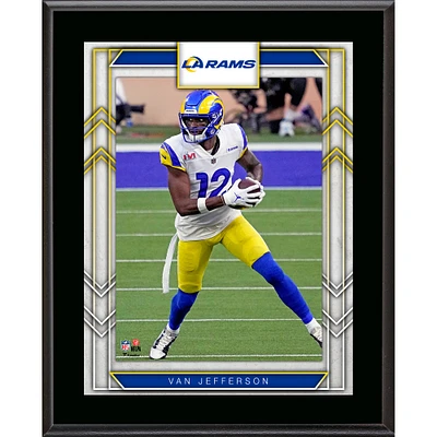 Plaque de joueur sublimée encadrée Van Jefferson Los Angeles Rams 10,5" x 13"