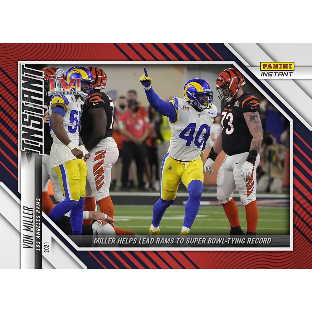 Lids Von Miller Los Angeles Rams Fanatics Exclusive Parallel Panini Instant  Super Bowl LVI Miller Helps Lead Rams to Super Bowl Tying Record Single  Trading Card - Limited Edition of 99