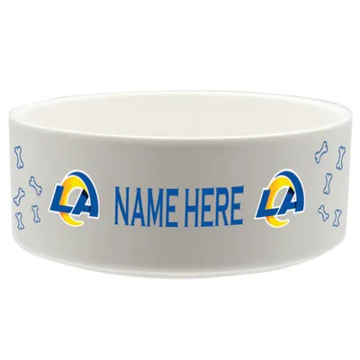 Los Angeles Rams 20oz. Personalized Pet Bowl - White