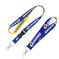 WinCraft Los Angeles Rams 2-Pack Lanyard with Detachable Buckle & Key Strap Set