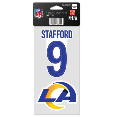 WinCraft Matthew Stafford Los Angeles Rams Perfect Cut Lot de 2 joueurs – Lot de décalcomanies