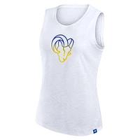 Women's Fanatics  White Los Angeles Rams Slub Tank Top