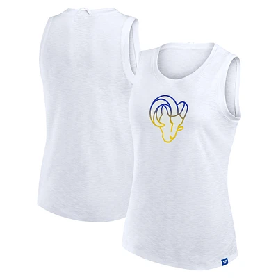Women's Fanatics  White Los Angeles Rams Slub Tank Top