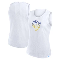 Women's Fanatics  White Los Angeles Rams Slub Tank Top