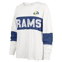 Women's '47 Cream Los Angeles Rams Clubhouse Pride Taylor Long Sleeve T-Shirt